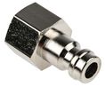 Quick Coupling Socket, Nickel-Plated Brass, 35bar, 100°C, G1/8" Pack of 5 pieces